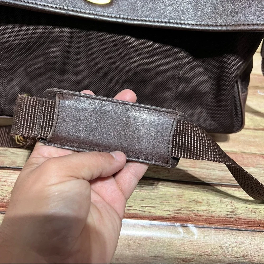 Coach Brown Canvas Messenger Bag